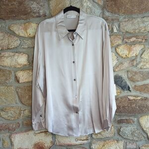 Valerie Stevens 100% Silk Button Down Blouse